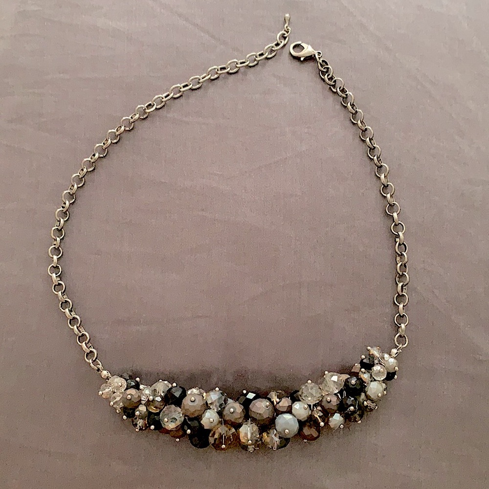 Chunky Black and Silver Necklace